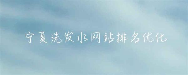 寧夏洗發(fā)水網(wǎng)站排名優(yōu)化策略 提升在線曝光與市場(chǎng)競(jìng)爭(zhēng)力